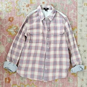 paige plaid button down